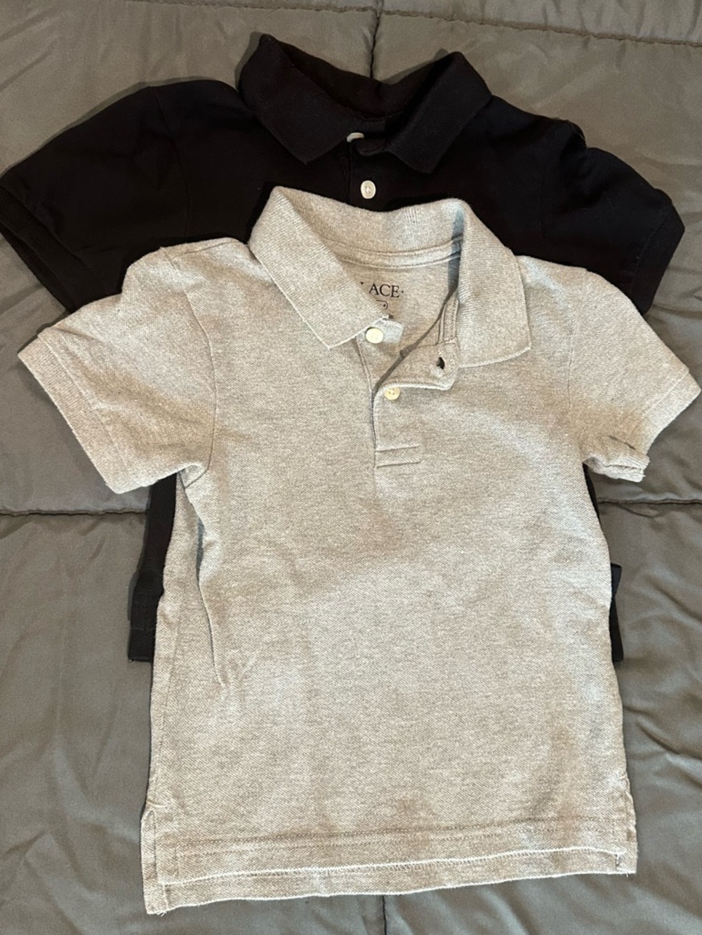 The Children's Place Short-Sleeve Polo Set in Gray and Black